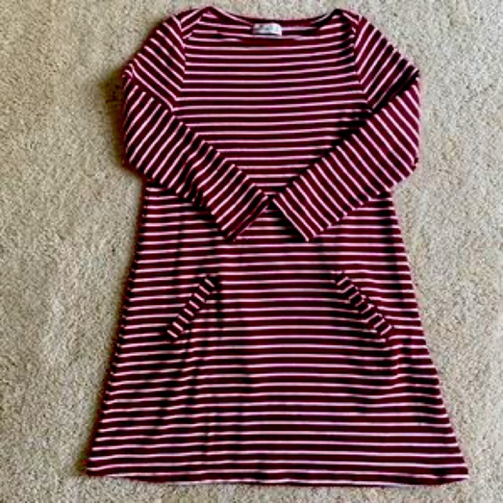 Hollister Maroon Striped Dress